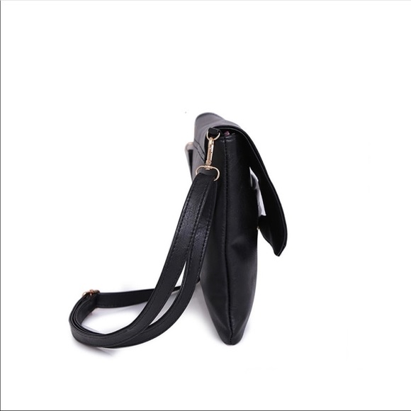 CLAUDINE Envelope Clutch, Black - Picture 6 of 8